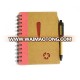 Good Reputation kraft recycled paper spiral notebook with pen,composition book