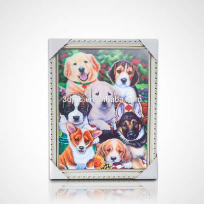 pictures 3d of cute dog design wholesale lenticular 3d dog pictures