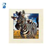 Custom 5d lenticular poster of zabra 3d wild animals for wall decoration