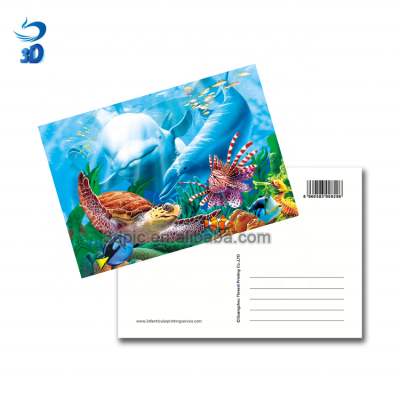 Lenticular 3d thanksgiving greeting card tourist postcards printing